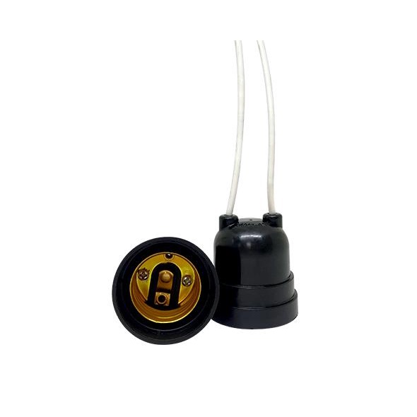 Kit 10 Bocal/Soquete E27 Preto com rabicho DJ Light em Oferta na Shopee