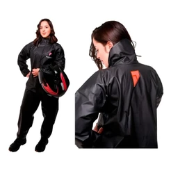 Capa De Chuva MOTO Pioneira PVC Feminina Rosa Motoqueira Moto PVC Impermeável G76
