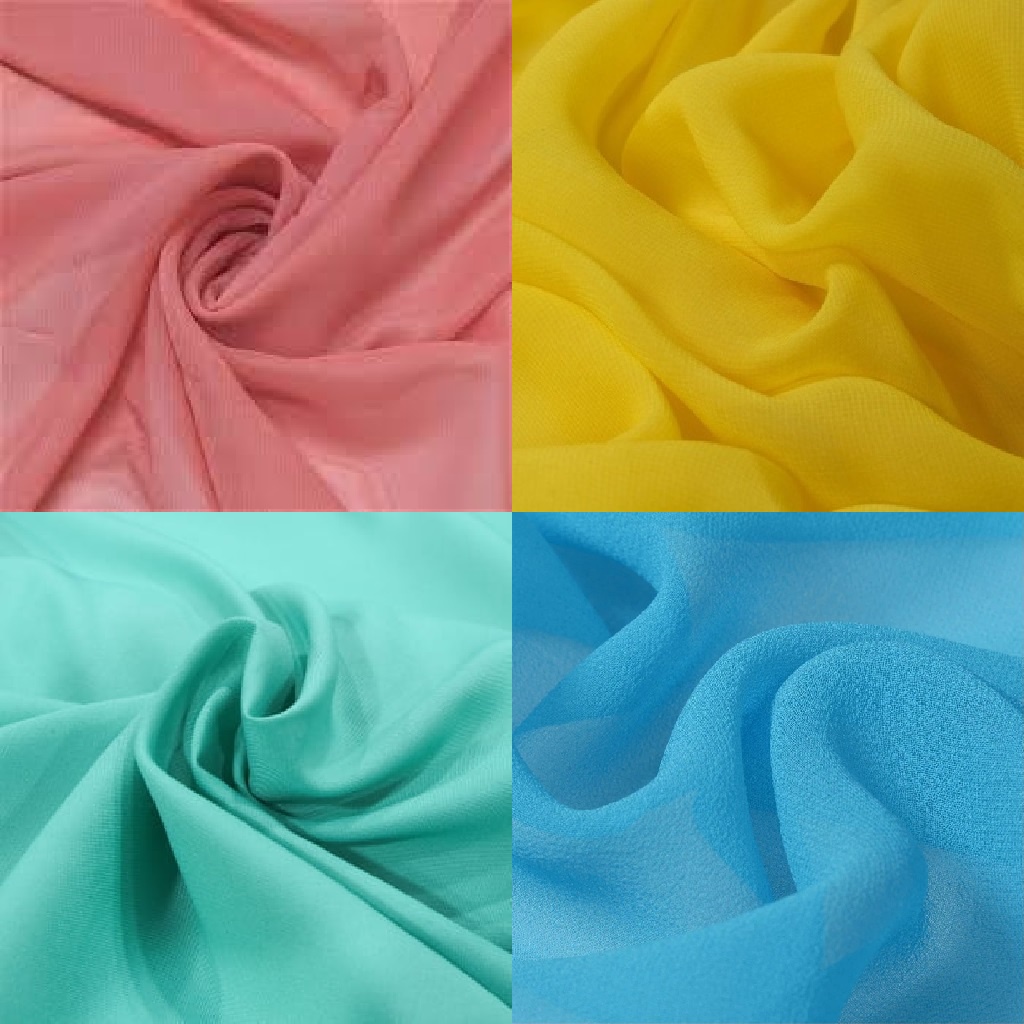 Tecido Chiffon Liso 50cm x 1,50m | Shopee Brasil