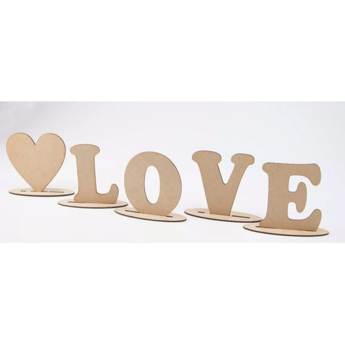 1 Letras A - Z Decoração Com Mdf Cru