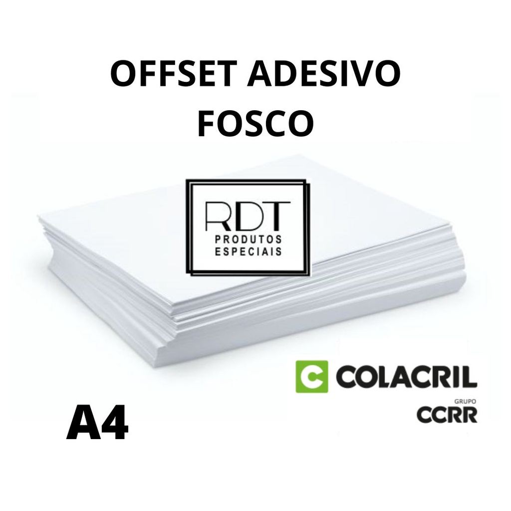 Offset Adesivo Fosco A4 Colacril 100 Folhas Shopee Brasil 2321