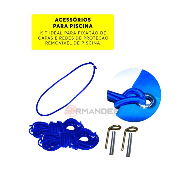 KIT INSTALÇÃO DE PISCINA ( PINO, BUCHA E EXTENSOR  ) FIXAÇÃO DE LONAS  E CAPAS P/ PISCINA