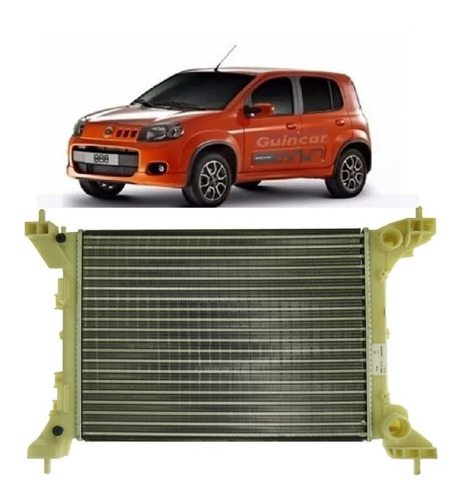 Radiador Fiat Uno Novo 2013 Á 2017 C/ Ar - Sistema Denso