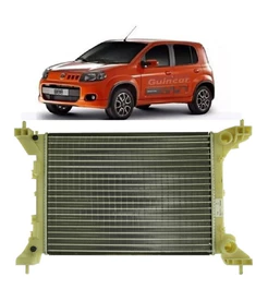 Radiador Fiat Uno Novo 2013 2014 Á 2017 C/ Ar - Sistema Denso