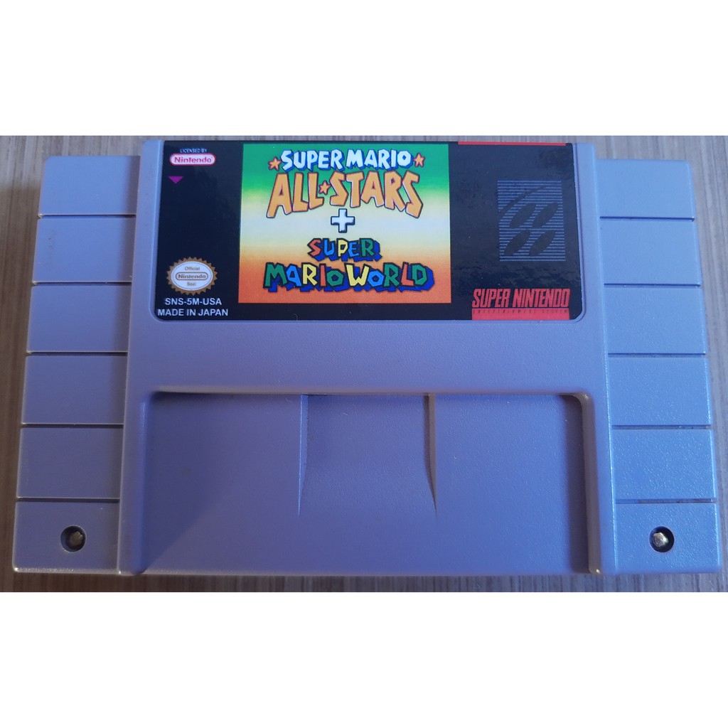 Cartucho SNES Super All Stars + Super Mario World