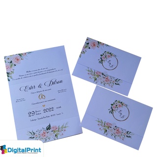 Convites para casamento (50 Unidades)