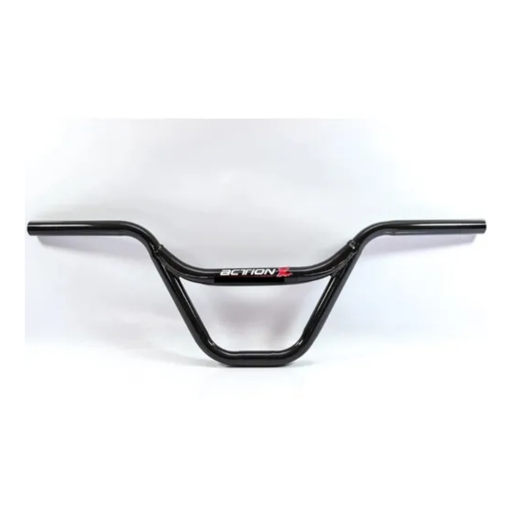 Guidão Alto Para Bicicleta Bmx E Cross Preto Action.