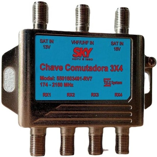01 Chave Comutadora Telesystem Ou Advansat 3X4