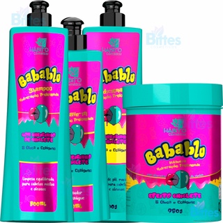 Kit babablu Hábito Cosméticos Hidratação Prolongada Maciez Cheirinho de Chiclete no Cabelo