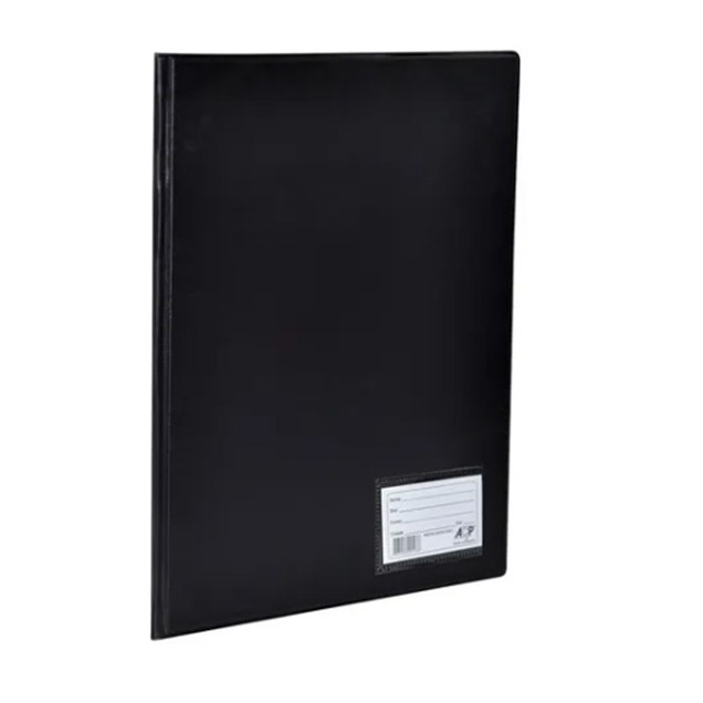 Pasta Catálogo Preta Em Pvc C/10 Bolsas C/2 Colchetes - Acp