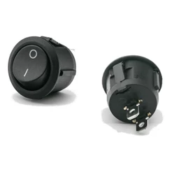 Kit 10 Chaves Liga Desliga Tic Tac Preta Mini Tech One Redondo