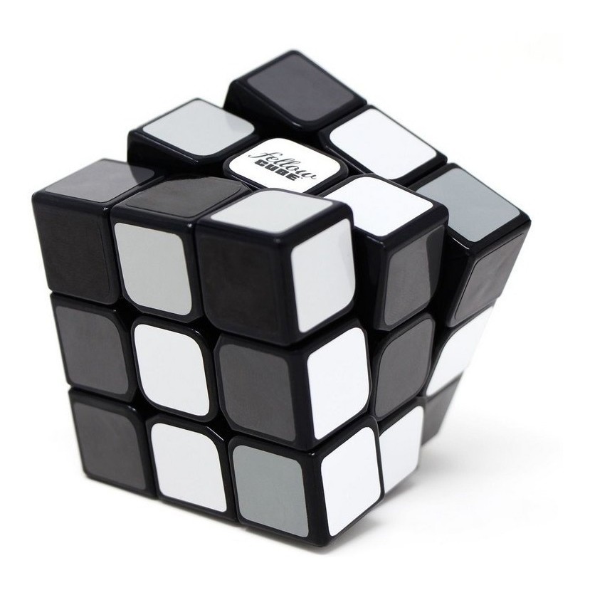 Cubo Mágico Profissional 3x3x3 Fellow Cube P&B Original Wandinha Preto e Branco Lubrificado e Regulado em Oferta na Shopee
