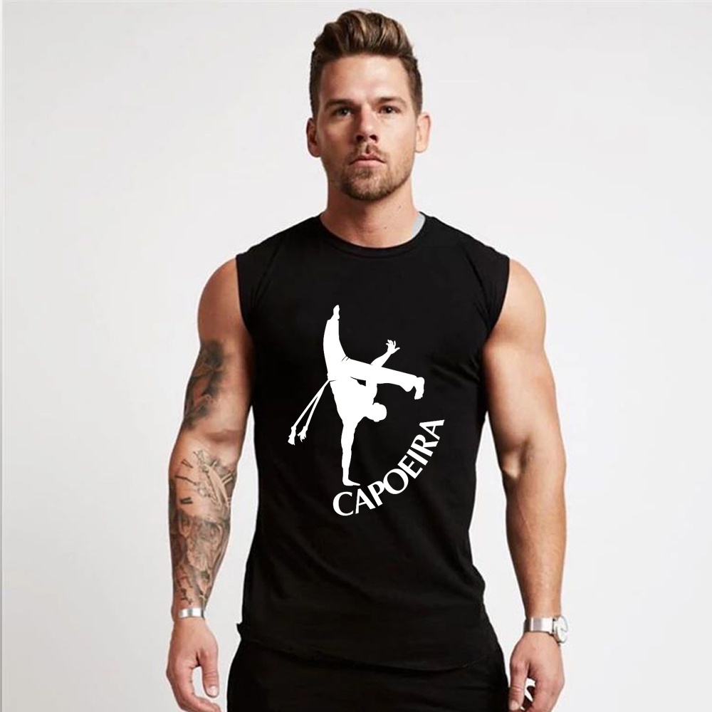 Regata Masculina Machão Capoeira Camiseta Academia Treino em Oferta na Shopee