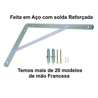 cantoneira mão francesa forte de 20 com 6pçs com parafusos promoção PROMOÇÃO ATACADO