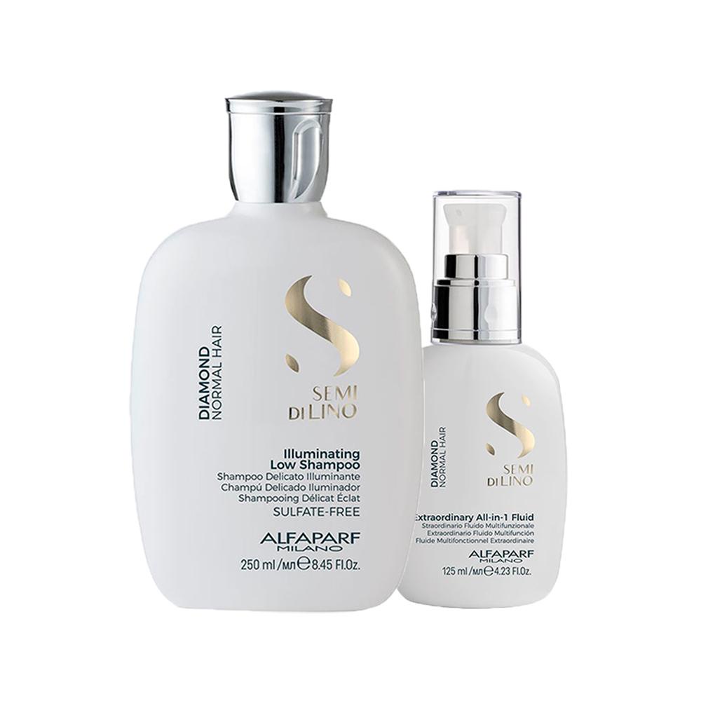 Kit Alfaparf SDL Diamond - Shampoo 250ml + Finalizador 125ml em Oferta na Shopee