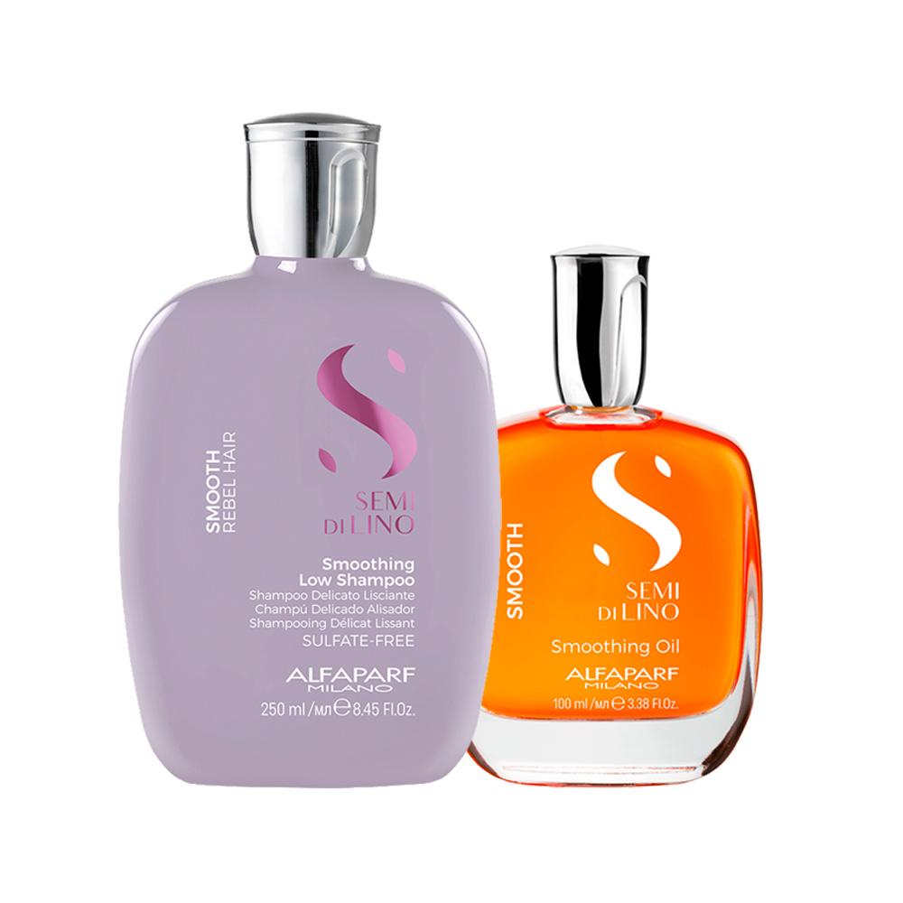 Kit Alfaparf SDL Smooth Smoothing - Shampoo 250ml+Óleo 100ml - Beauty