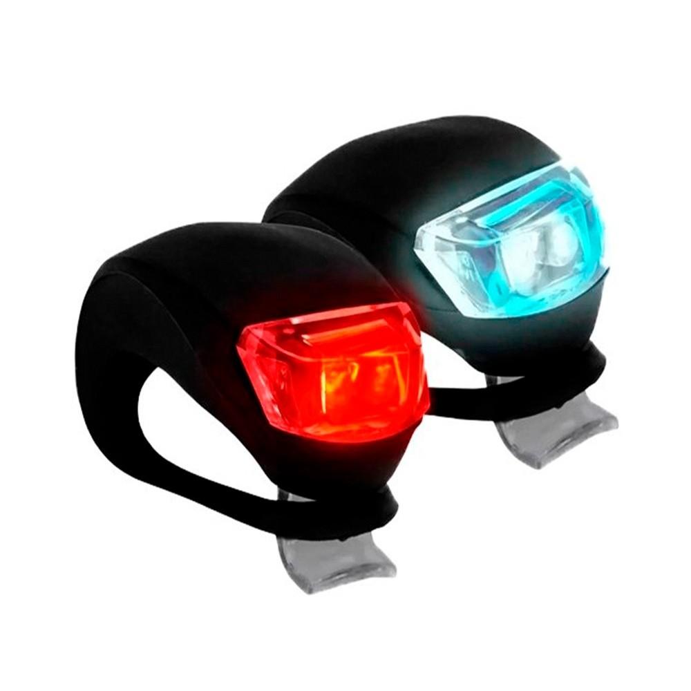 Kit par de luz de segurança para bike bicicleta Sinalizadores Dianteiro e Traseiro em Oferta na Shopee
