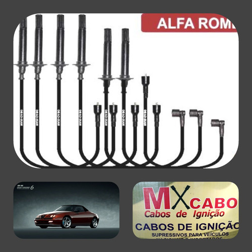 Cabo Vela Alfa Romeo Spider 3.0 12v 1994..fio 8.8mm Amarelo