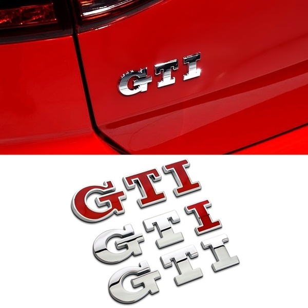 Estilo Do Carro 3d Logotipo Gti Emblema Do Metal Etiqueta Do Carro Universal Emblema Corrida Frente Porta Lateral Cauda Decalque Para Vw Polo Golf 6 7