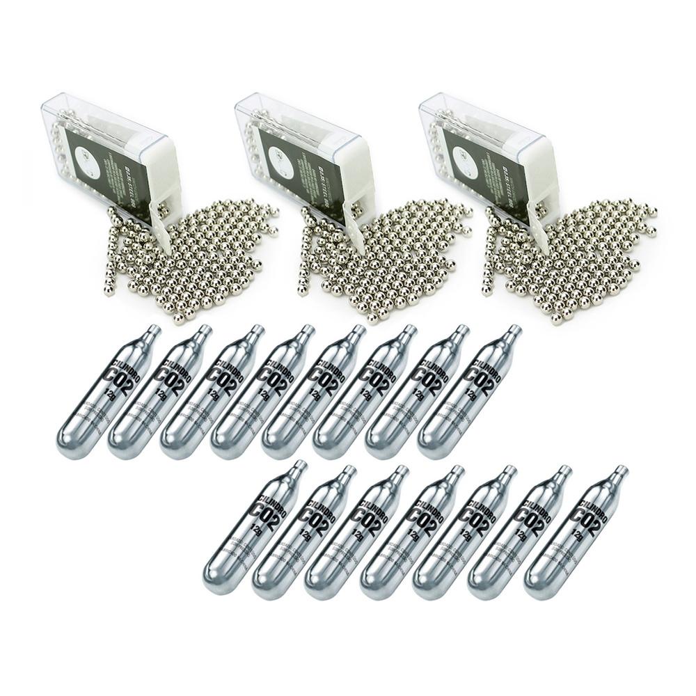 Kit 15 Cilindros Co2 12g + 900unds Esferas De Aço 4,5mm em Oferta na Shopee