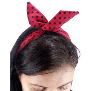 Tiara De Cabelo Com Bolinhas Modelo Joaninha Festa Fantasia Retro 60 70 Vintage Vermelho em Oferta na Shopee
