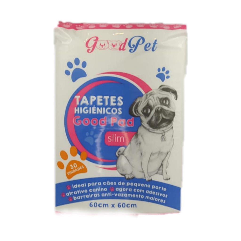 Tapete Higiênico 60 x 60 com 30 unidades para Cão.