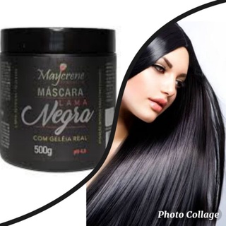 Máscara Matizadora Para Cabelos Pretos Lama Negra 500g