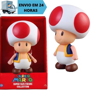 Boneco Toad Super Mario Bros - Grandes 23Cm Articulado Cogumelo Action Figure em Oferta na Shopee