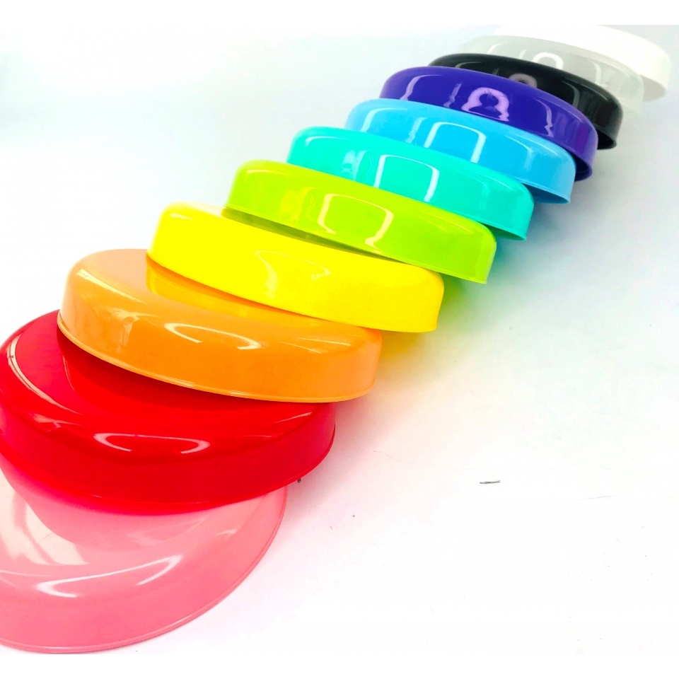 5 Unidades Tampa Plástica Para Pote Vidro De Palmito 110MM em Oferta na Shopee