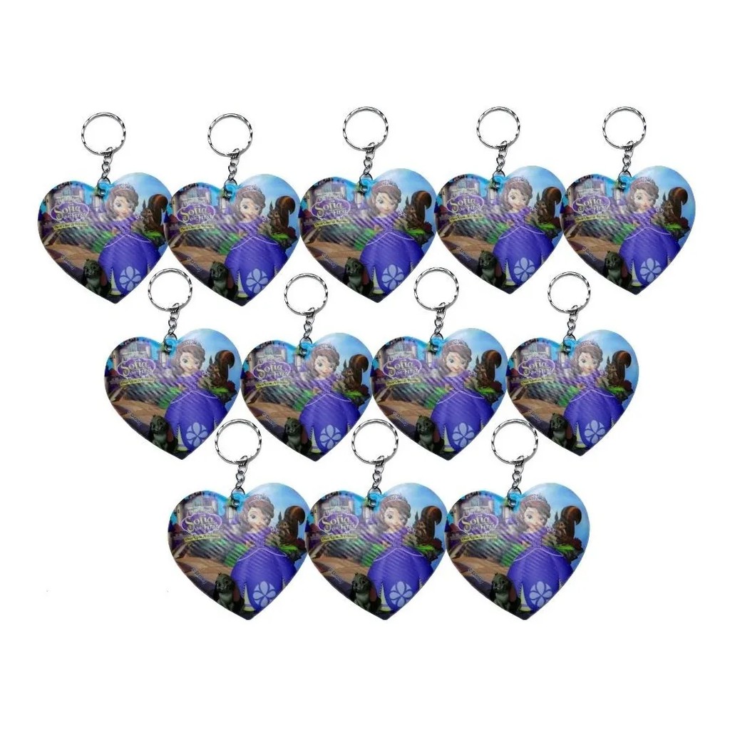Lembrancinha Infantil Festas Chaveiro Princesinha Sofia 12un
