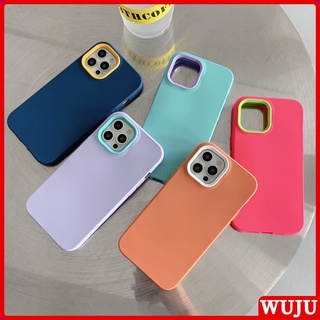 WUJU 3 Em 1 Capa De Celular Silicone Líquido à Case Capinha Para iPhone 11 12 13 Pro Max XR X XS 7 8 Plus