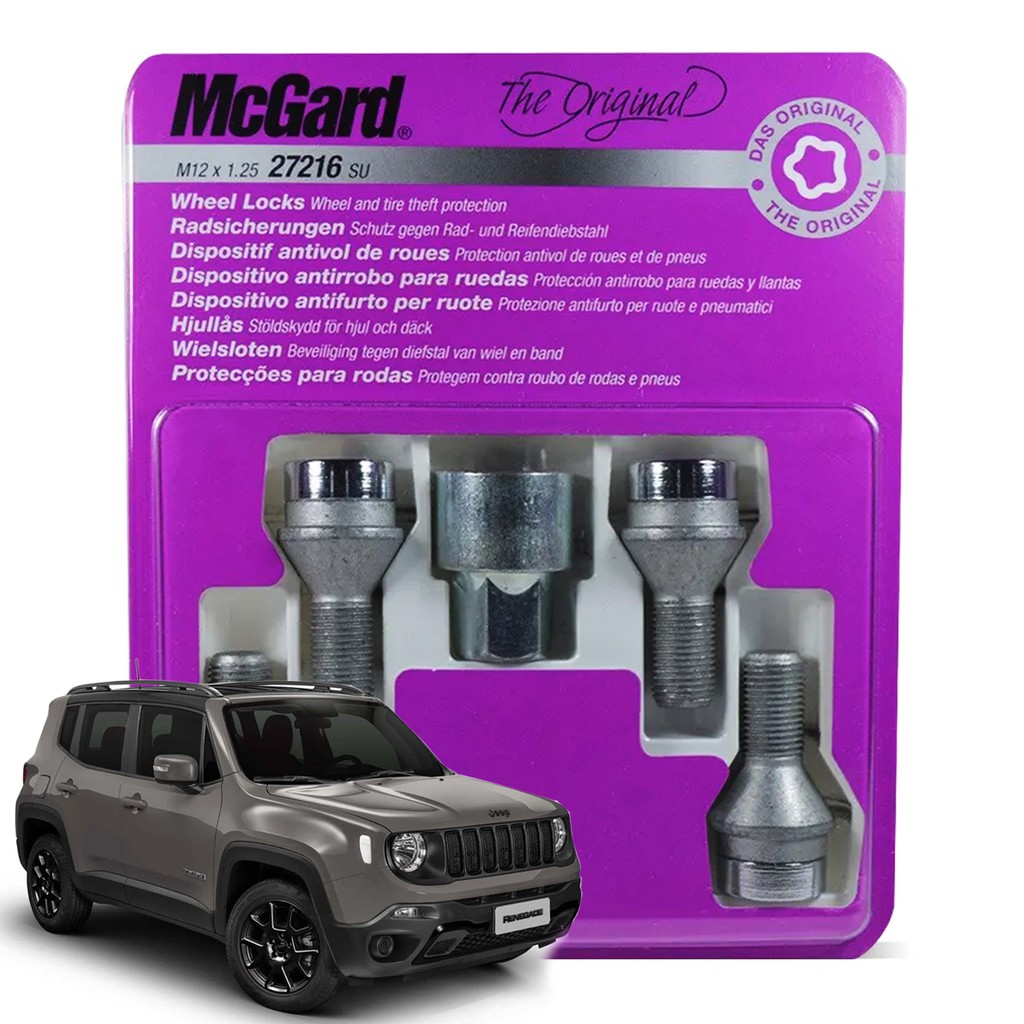 Trava Antifurto Parafuso Mcgard Rodas Jeep Renegade 2020