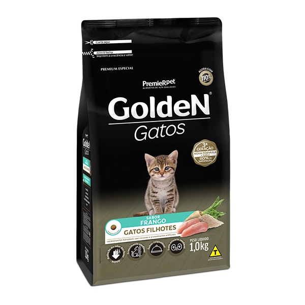 Ração Golden para Gatos Filhotes Sabor Frango - 1Kg em Oferta na Shopee