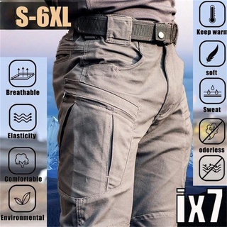 Tático Militar Masculino Multi-Pocket Fino Secagem Rápida Calça De Suor Para Treinamento/Trabalho