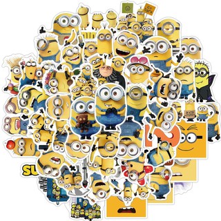 50Pcs Minions Série Desenho Animado Adesivos Impermeáveis Película Protetor Solar Brinquedo Grafite Portátil Bagagem