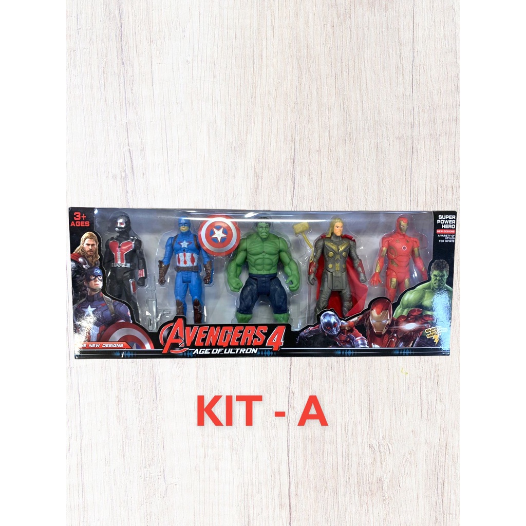 kit 5 bonecos Marvel avengers vingadores Envio Imediato Pronta Entrega bonecos de ação ACTION FIGURE