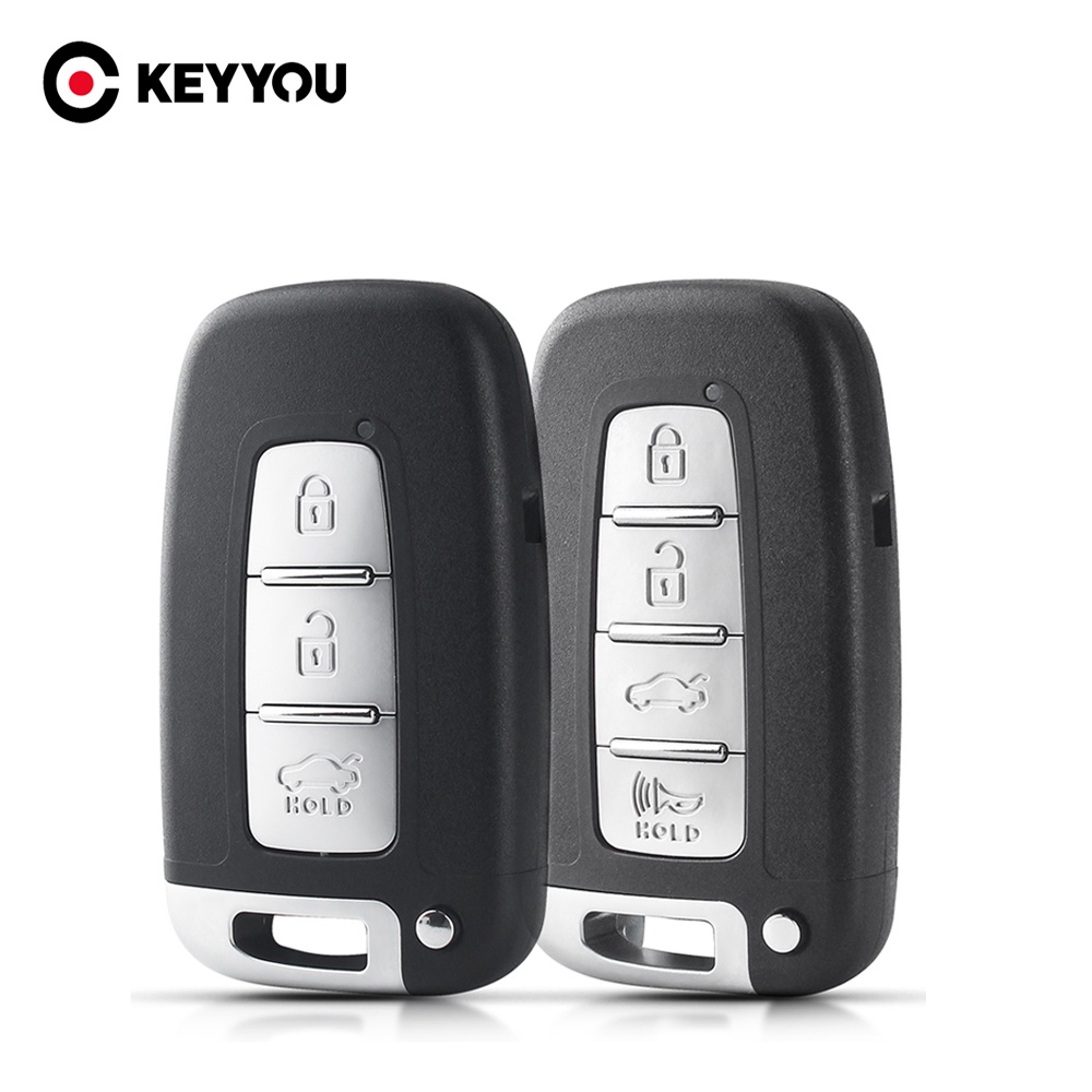 2 3 4 Botões Rmote Chave Capa Fob Para Kia I30 I45 Ix35 Genesis Equus Veloster Tucson Sonata Elantra HY18 Lâmina