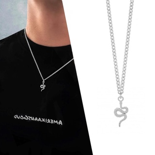 Colar Masculino Cobra Snake hype Aço Inox Corrente cor Prata Não enferruja Correntinha Fina com Pingente Acessório