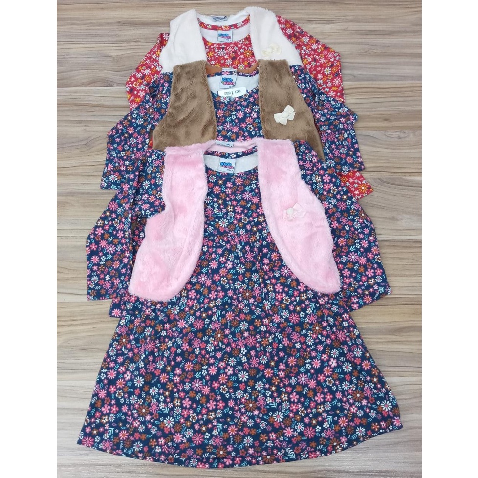 Vestido Infantil + Colete Felpudo Kiko E Kika REF. 6887
