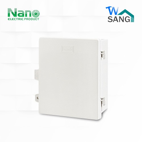 รูปสินค้า ตู้ไฟ ตู้กันน้ำพลาสติก NANO ฝาทึบ ฝาใส เปิด-ปิดได้ (NANO-22W) ขนาด19x24x12.5ซม. @wsang
