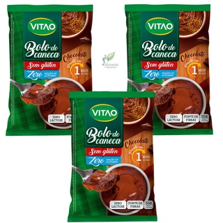 3x Bolo de Caneca Sabor Chocolate 55g - Vitao