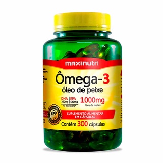 Ômega 3 Óleo de Peixe 300 Capsulas 1000mg Maxinutri