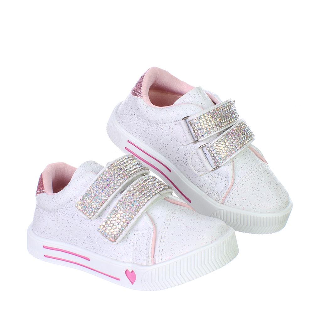 Tenis Princesa Star Brilho Infantil Feminino Meninas Baby Branco Calcado de Crianca Modinha Blogueira