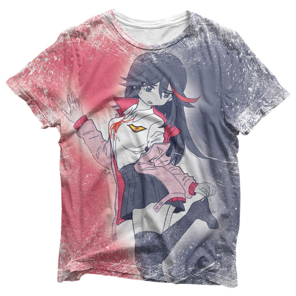 Camisa Ryuko Matoi Ecchi Duas Cores - Camisas Kill La Kill Estampa Total