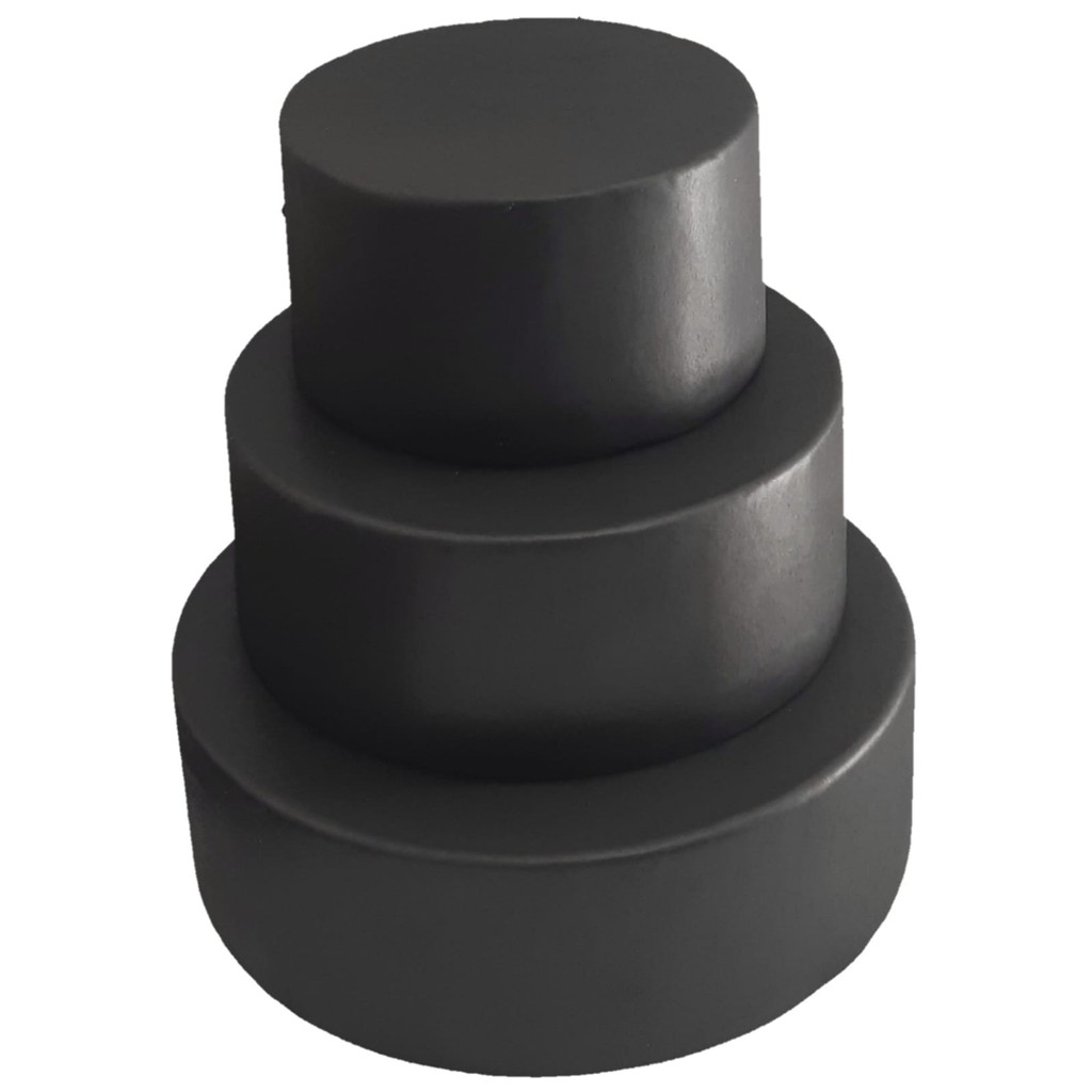 Bolo Fake Preto Maquete de Isopor Moldado No Eva Sem Emenda