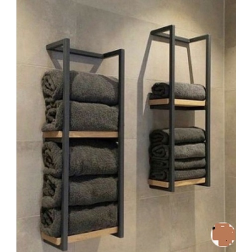 Toalheiro Porta Toalha Estilo Industrial Parede