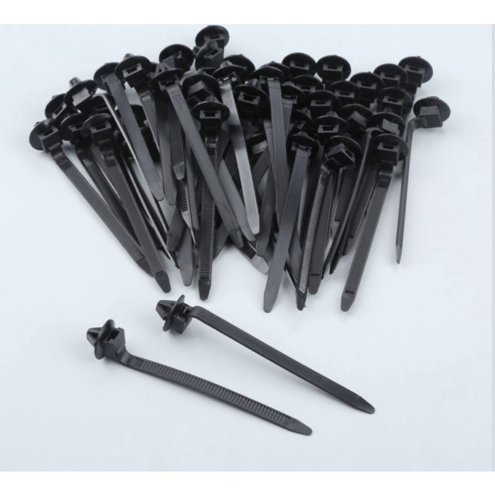 50PCS Fixação Do Cabo Carro Abraçadeiras De Nylon Preto Automático Alça De Arame Montagem Grampo De Retentor