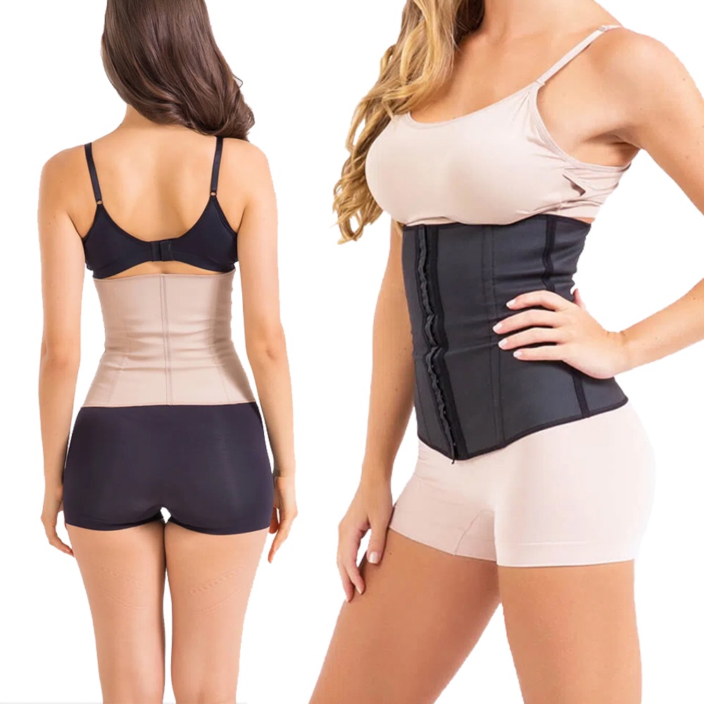 Cinta Modeladora Esbelt 404 Cotton Body Shaper Reduz Medidas Dupla Regulagem