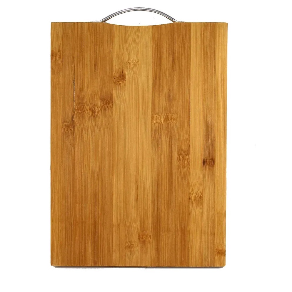 Tábua De Corte Em Bambu Para Churrasco Com Alça 34x24x1,7cm