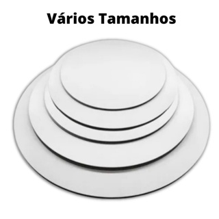 Base para Bolo Cake Board Branco em MDF 3mm Confeitaria Vários Tamanhos em Oferta na Shopee